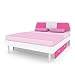 Unicos Mural Queen Bed With Drawer (Pink & White) RS.24354.00