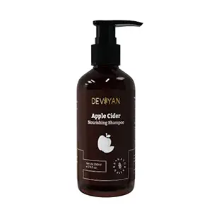 Deviyan Apple Cider Vinegar Nourishing Shampoo for Dry & Damaged Hair | Hair Fall Control | Frizzy Hair | Anti-Dandruff | Paraben Free | Strengthening | Dry Scalp | Clean Scalp (200ml)