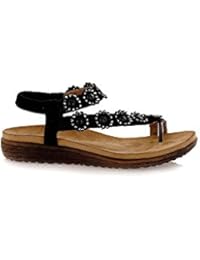 EXE G489Q6322F32 Sandalias Chanclas Mujeres Negro 36
