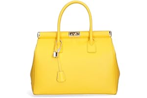 Chicca Borse Borsa Donna a Mano Pelle con Tracolla Bauletto