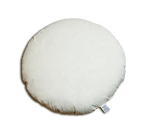 beties „Publik“ Federkissen Rundkissen Bodenkissen 80 cm rund Ø (echte Federn) vielfältige Größen und Füllmengenauswahl, waschbar traditionell gefertigt Farbe Creme