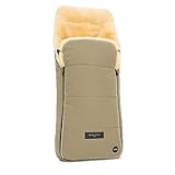 Chancelière AROSA LUXE en peau de mouton pour poussette de WERNER CHRIST BABY - Universelle douillette pour bébé, fourrure médicale, comme matelas à langer et housse pour poussette - sahara beige