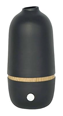 Onabyekobo Diffuseur d'Huile Essentielle par Nébulisation Bambou/Verre Noir 100 x 100 x 205 cm