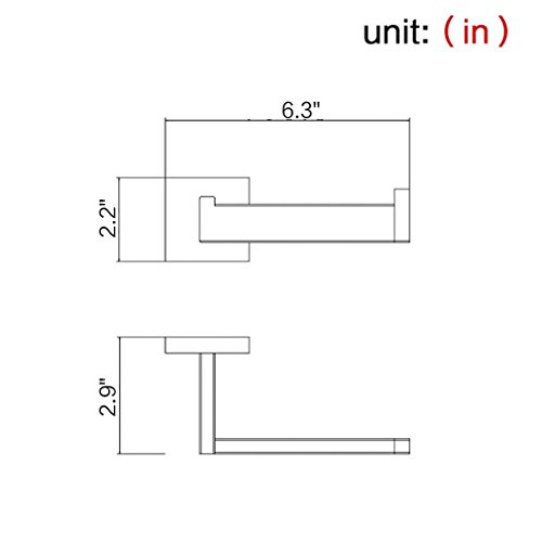 Weare Home Wandhalterung Wandmontag 304 Edelstahl Gebürstet Modern Einfach Elegant Silbern Badezimmer Accessoires Toilettenpapierhalter Klorollenhalter ohne Deckel - 2