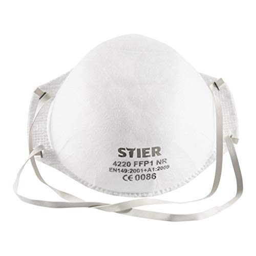 Preisvergleich Produktbild 20x STIER Atemschutzmaske FFP1 ohne Ventil EN 149:2001 20 Stück