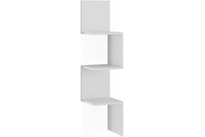 Vicco Estante de Esquina Paolo, Blanco, 28 x 116.4 cm