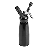 500mL Schwarz Aluminium Schlagsahne Butter Dispenser Whipper Foam Maker Sahnespender für Sahne machen