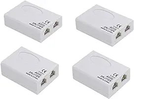 VISHNU VALLABH ADSL Splitter/ADSL Filter/DSL Filter RJ11 for Landline Telephone and Broadband Modem Box (Pack of 4)