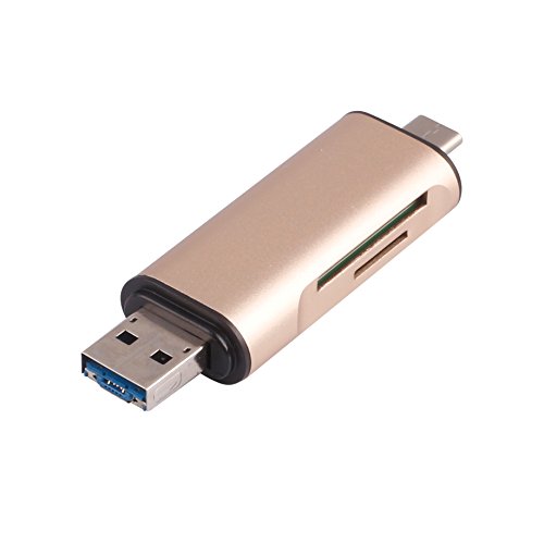 MYTK USB 3.1 Typ C Card Reader, Multi-USB (Typ C / Micro USB / USB) mit Slots für TF/SD Karten. Kartenleser mit OTG Funktion - 4