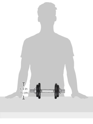 Kurzhantel-Set 20Kg Guss (2 x Kurzhantelstange 35cm, 4×1,25 und 4×2,5Kg Hantelscheiben) Hantelset Hanteln Gewichte - 2