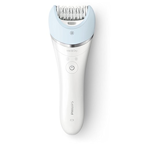 Philips BRE605/00 Satinelle Advanced Epilatore Wet & Dry con Dischi in Ceramica, Bianco