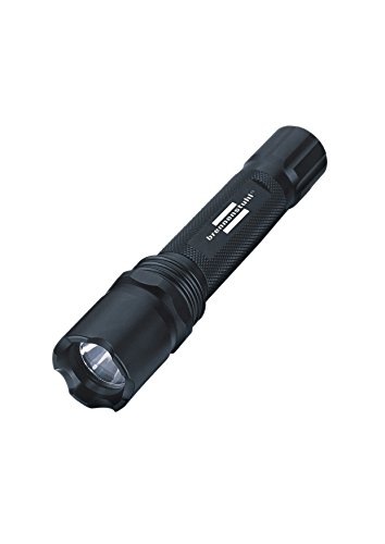 Brennenstuhl Lampe de poche LED Tac-Lite rechargeable avec 2 chargeurs, lampe torche (IP 65) puissante avec fonction stroboscopique, noir, Quantité : 1