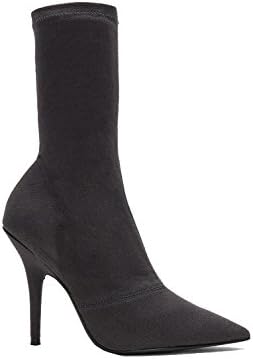YEEZY Women's Kw5140091 Grey Suede Ankle Boots