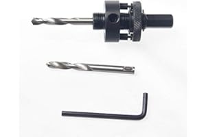 KATSU Tools Bi Metal Hole Saw Arbor Hex with 2 HSS Pilot Drills, Core Bits Adapter 32-152mm 122296