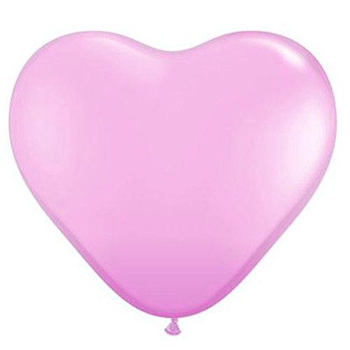 Anokay Herzluftballons Weiß Rosa Hochzeitsballons Helium-Ballons Set von 50 für Hochzeit Valentinstag - 2