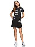  oodji Ultra Mujer Vestido Holgado de Punto, Negro, ES 36 / XS