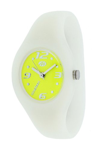 Marea Unisex Nineteen Silikonuhr Analog Quarz Lumineszierend Wei/Gelb, Innenumfang 14Cm. B35503/26 Marea Unisex Nineteen Silikonuhr Analog Quarz Lumineszierend Wei/Gelb, Innenumfang 14Cm. B35503/26