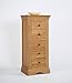 Calais Solid Oak Bedroom Furniture 5 Drawer Unit