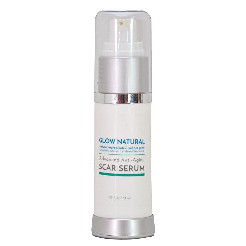 Narbencreme Serum mit Vitamin C, Bei Altersflecken, Falten und Hautunreinheiten, Zur Unterstützung des Erscheinungsbildes des Hautbildes, Creme mit Hyaluronsäure, Geeignet für alle Hauttypen in 34 ml Flasche von Glow Natural - 2