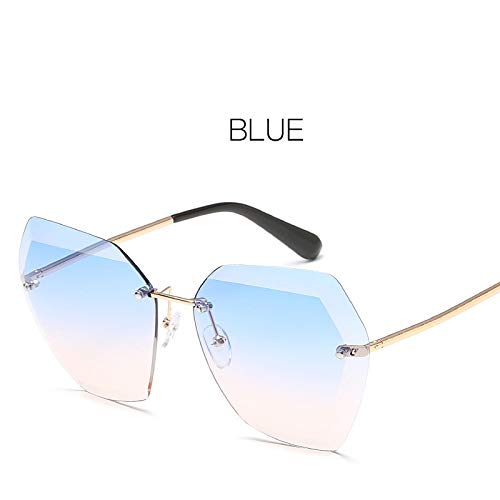 Preisvergleich Produktbild Muxplunt - VTUQOW Bunte Brillen Ozean Objektiv randlos Sonnenbrillen Mode Sonnenbrillen für Frauen Weibliche Sunglass Spiegel gafas de Sol [C5]