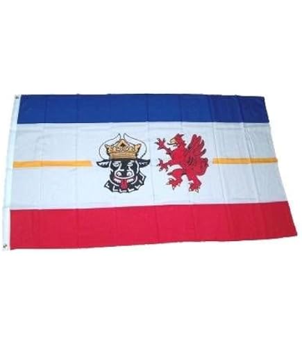 Flagge Mecklenburg-Vorpommern – 150x90 Cm | Wetterfest & Wetterbeständig