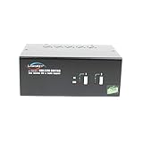  Linkskey 2-Port Dual Monitor DVI/DVI USB Audio und Mikrofon KVM-Switch (LDV-DM202AUSK) 1920x1200