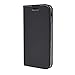 Produktbild DENDICO Galaxy J3 2017 Hülle, Ultra Dünn Premium Leder Schutzhülle mit Magnetverschluss, Flip Brieftasche Slim Bumper Handy Hülle für Samsung Galaxy J3 2017 - Schwarz