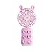 Produktbild REALIKE Mini USB Ventilator Kaninchen Handyhalter Tragbarer Handventilator Mit Wiederaufladbare Batterie Sommer Weiß, Pink Tischventilator Lüfter für Familien Schule Außenbereich