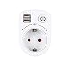 Produktbild sdfghzsedfgsdfg 5V 2.1A Elektrische Dual USB Ladegerät-Adapter EU-Stecker Intelligent Plug-in Wandsteckdose Lade Steckdose Home Reise weiß EU Schalter