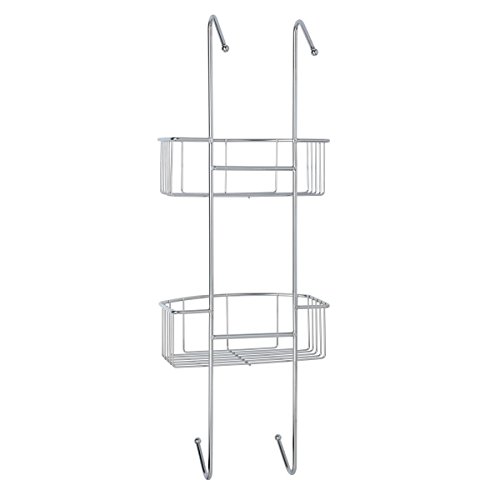Duschablage zum Hängen, ohne Bohren, 2 Körbe, 2 Haken, Edelstahl, ca. B22 x T16 x H59 cm - 2