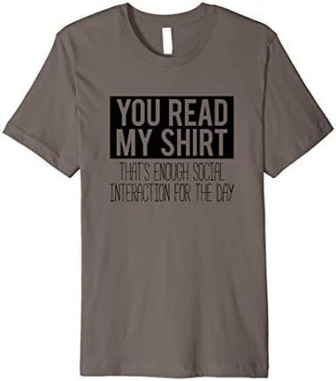 Funny Introvert Humor Introverted Gifts TeesFunny Introvert T-Shirt - Enough Social Interaction Tee T-Shirt