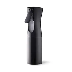 ZIVIK Plastic Hair Spray Bottle 160 Ml, Plastic Trigger Spray Bottle Refillable Fine Mist Water Squirt Bottle for Curly Hair, Hair Cutting, Barber, Cleaning, Plant, Ironing (Black)