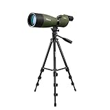 Svbony SV17 Longue-Vue 25-75x70 BAK4 Prisme FMC Optique Monoculaire Télescope Étanche Trépied Oculaire Droit Longue Vue pour Observation des Oiseaux Cible Chasse (Vert d'armée) 