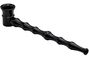 LIOOBO Tobacco Smoking Pipe Metal Herb Pipes for Smoking Long Tobacco Smoking Pipes Black