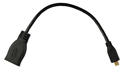 COM-FOUR® Kabel High Speed HDMI mit Ethernet micro D Stecker auf A Buchse schwarz - 4