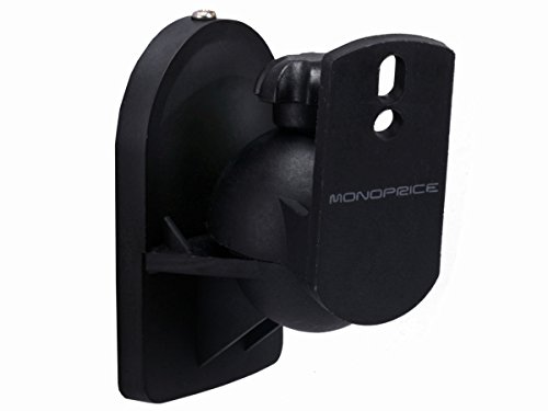 Preisvergleich Produktbild Monoprice 106979 Lautsprecher Wandhalterung – Schwarz (2 Stück)