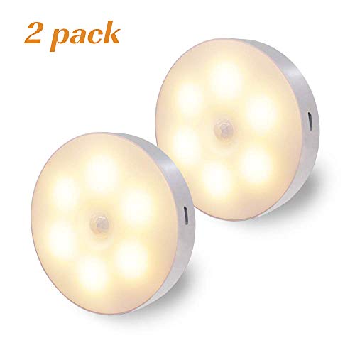 Preisvergleich Produktbild QWOO LED Nachtlicht Drahtlose Automatische Wandleuchten mit Bewegungssensor, Nachtlampenbeleuchtung für Baby / Kinder / Kinderzimmer, Treppen Kinderzimmer