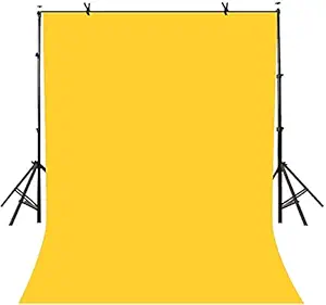 DigiX Polyester Wrinkle Resistant Background Cloth for Photo Studio and Outdoor Photography Backdrop Lekera Cloth 8x12ft with Carry Bag (Yellow)