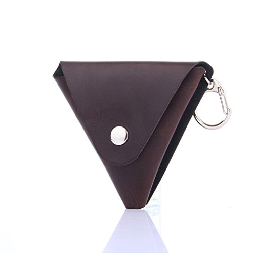 SHOBDW Gift For Fidget Hand Spinner Triangle Finger Toy Focus ADHD Autism Bag Box Carry Case Packet (1 PC, Brown)