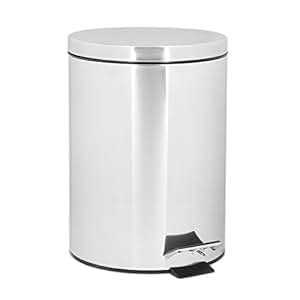 Badezimmer Mülleimer - Kosmetik Abfalleimer Chrom 5L: Amazon.de: Küche