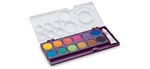 LAMY Deckfarbkasten aquaplus mit 12 Farben / Schul-Set (+ Wasserbecher, Violett) - 2