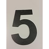 Zahlen aus Schiefer gearbeitet fünf 5 Hausnummer 25cm mit glatter Kante