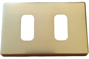 BTICINO Placca in alluminio color bronzo 2 posti/fori Legrand Molveno GL2000