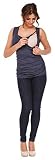 Happy Mama Damen Umstandsmoden Stillshirt in Wickeloptik Empire-Taille Top. 371p - 3