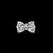 SONGQEE(TM) 10Pcs 3D Silver Alloy Rhinestones Butterfly Knot Style Five Nail Art Slices Glitters