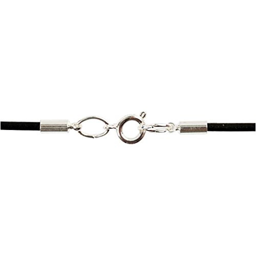 Schmuck-Bastelset mit Lederband, versilbert, VS, 1 Set - 2