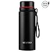 Produktbild Deaman Water Bottle Trinkflasche 750 ml Thermosflasche Essential Vakuum Wasserflasche Flachmänner aus Edelstahl, Premium Isolierflasche doppelwandig für Laufen, Fitness, Büro