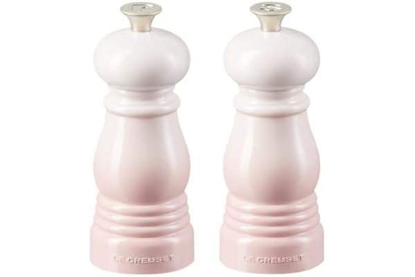 Le Creuset Set de Moulins à Sel et Poivre, Mécanisme en Céramique, Shell Pink, 44900117770000