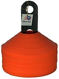 Disc Cones - Set of 50 Orange With Carrier by America Kicks