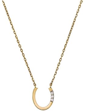 CHRIST Diamonds Damen-Kette 333er Gelbgold 3 Brillanten zus. ca. 0,02 ct. One Size, gold